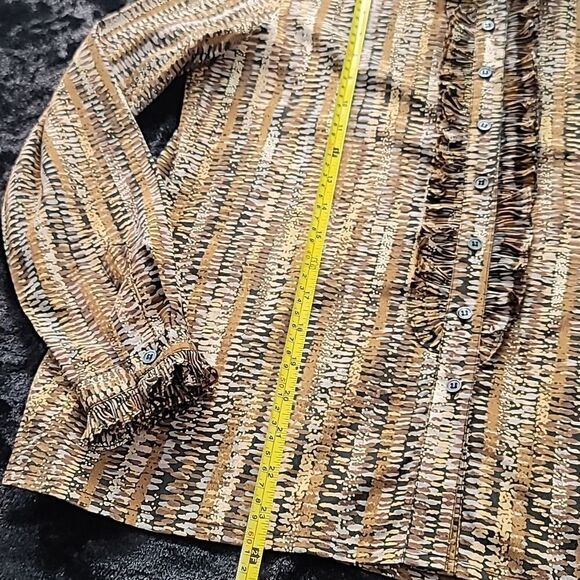 Vintage Jaeger Long Sleeve Ruffle Pleated  Skirt Suit - Picture 10 of 12